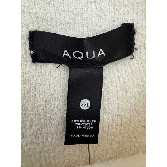 AQUA Women's Cream Textured Short Sleeve‎ Fit & Flare Mini Dress - XXL - Picture 10 of 11